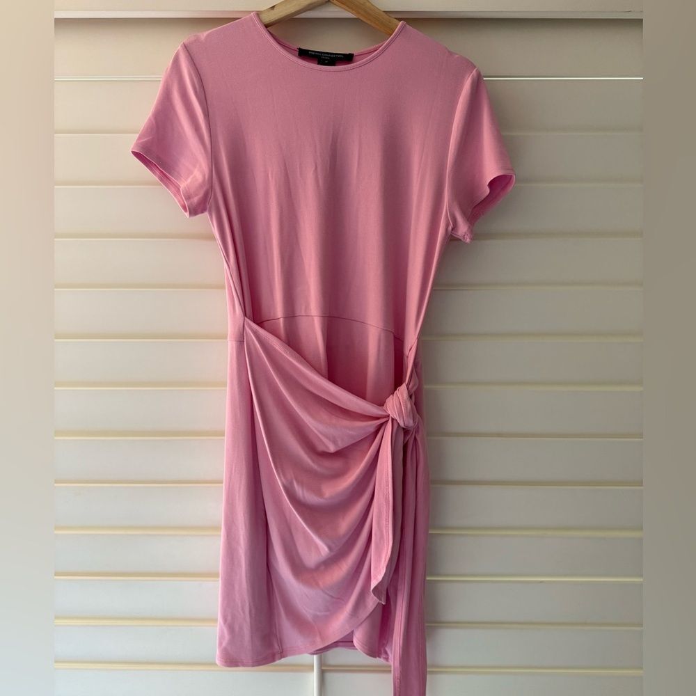 French Connection Pink Asymmetrical Sheath Dress - Picture 2 of 4